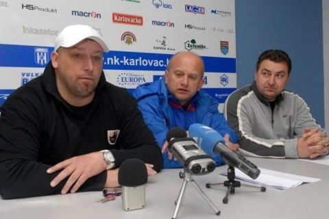 Bivši trener Karlovca Igor Pamić, tehnički direktor Dražen Mejašić i tajnik kluba Neven Šprajcer (Foto: Kristina Stedul Fabac)