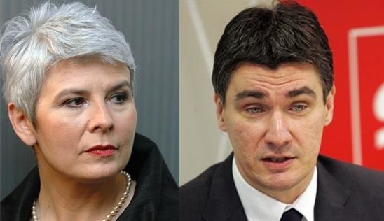 Jadranka Kosor i Zoran Milanović